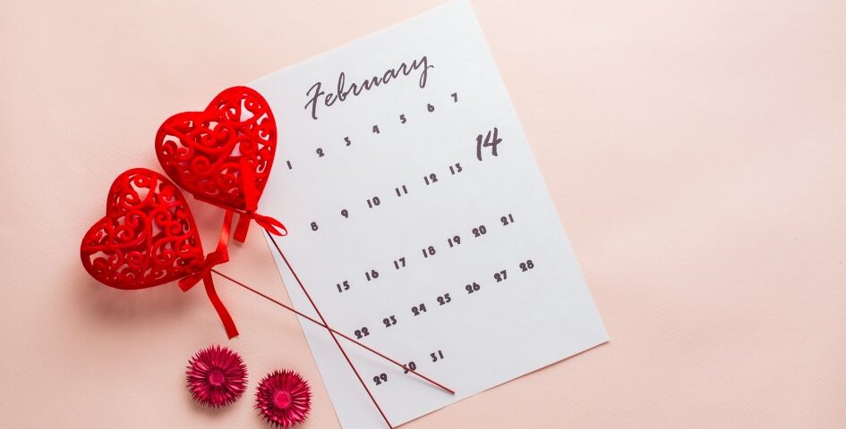 valentine s day calendar sheet with highlighted d 2022 04 04 21 50 34 utc Deň svätého Valentína – slepá láska, kvapka krvi a mágia prsteňov!