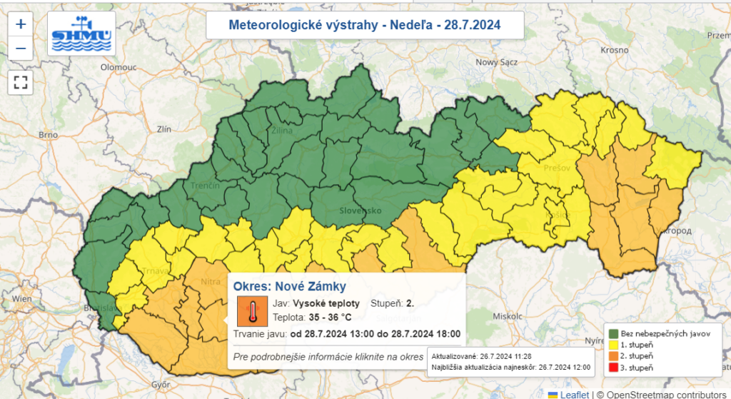 obrazok 2024 07 26 120305139 Čaká nás horúci víkend. Teploty sa môžu vyšplhať až na tridsaťšesť stupňov